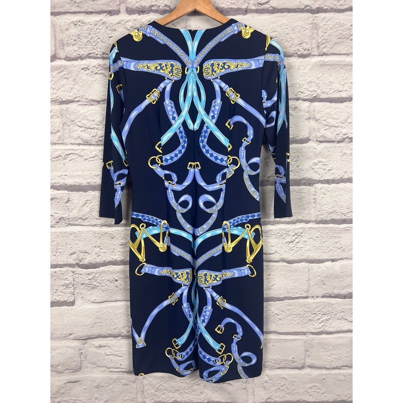 J. McLaughlin Women's S Catalina Cloth Equestrian Preppy Old Money Shift Dress gallery