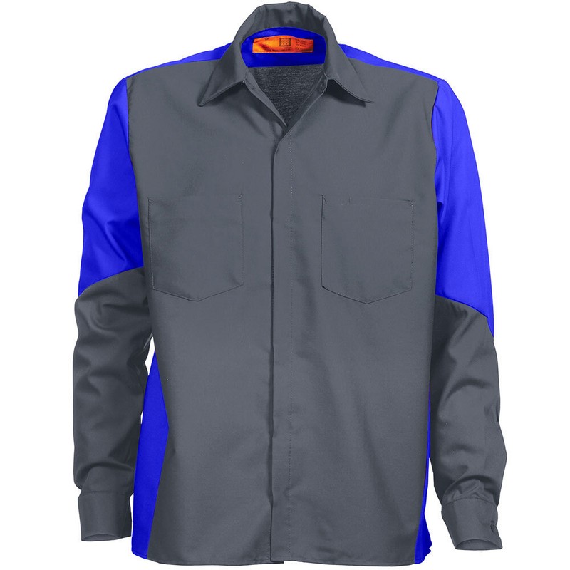 Mechanic Work Shirts Two Tone Motorsport 2 Pocket Industrial Uniform Clothes gallery