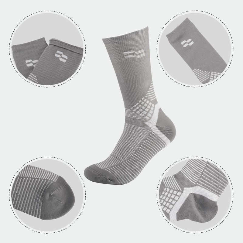 12 pairs laulax men hiking socks lightweight black grey size UK 7-11 gallery