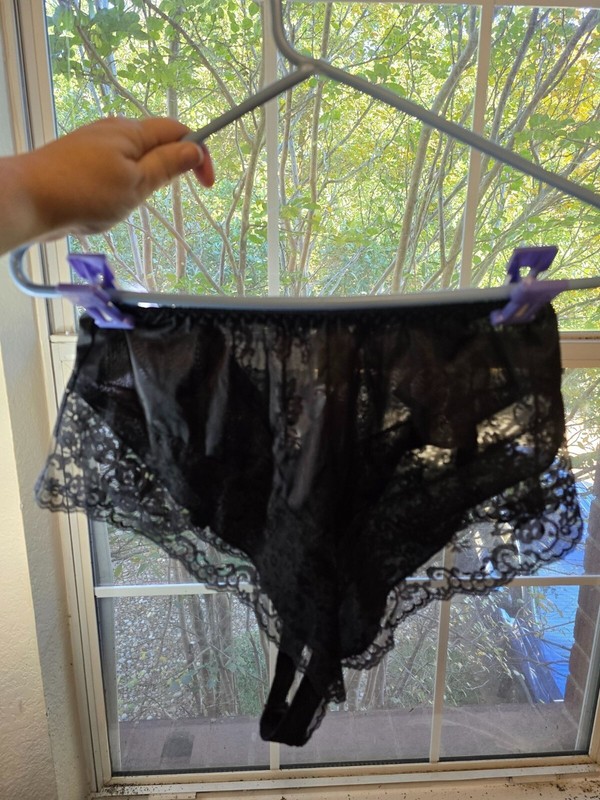 Jezebel Renee Of Hollywood Black Lace Womens Panties Sheer Delicate Made In USA gallery