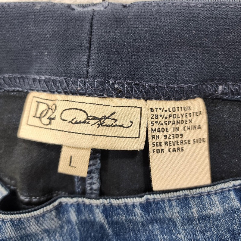 DG2 By Diane Gilman Jeans Women L Blue Pull On Jegging Slim Stretch Denim Casual gallery