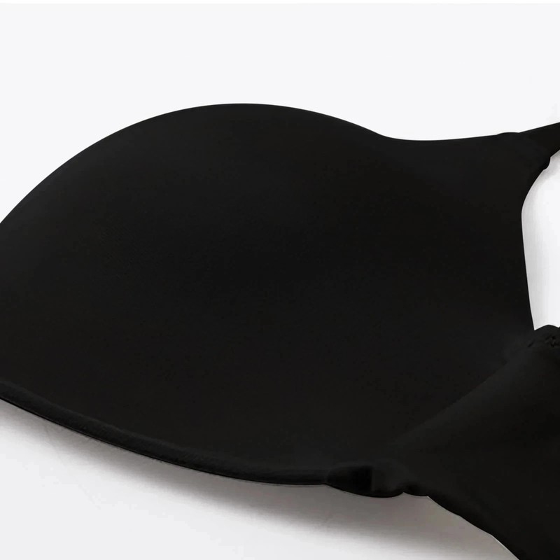 Women Seamless Wireless Lightly Lined Soft Breathable, Size Large 34/75 Black gallery