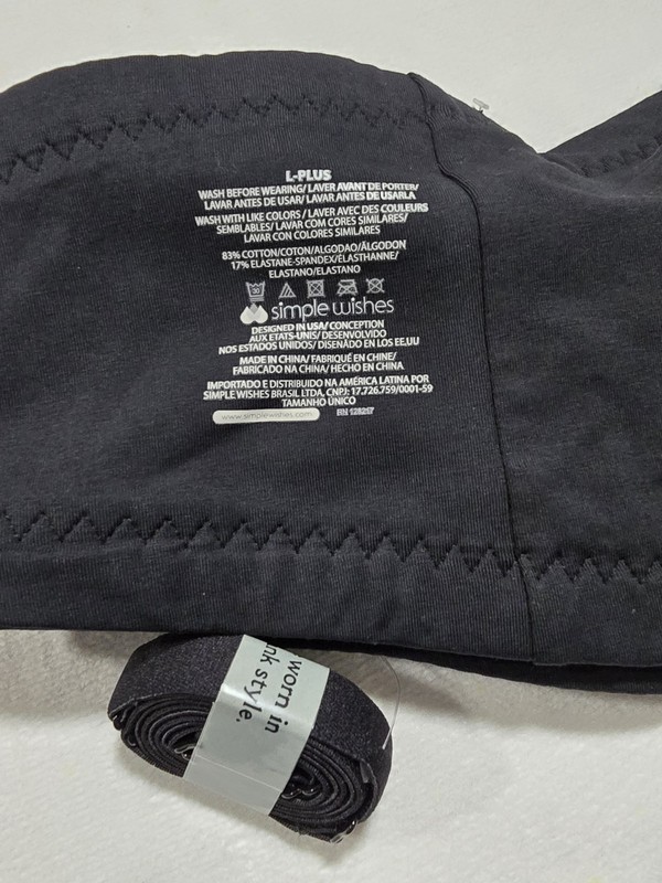 Simple Wishes Hands Breastpump Bra Black, Size L-Plus gallery