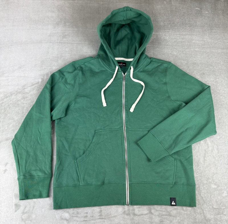 American Giant Midweight Full Zip Hoodie Mens XL Green Fleece $135 USA New NWOT