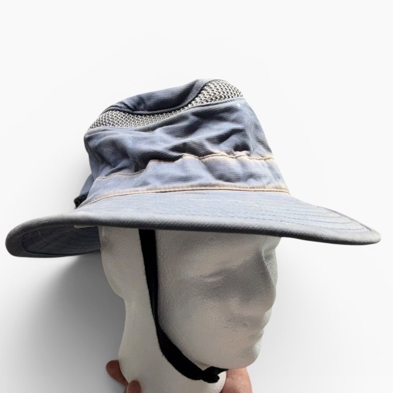 VTG Tilley Organic-Airflo Blue Wide Brim Sun Hat Made in Canada Size 7 1/2 60cm