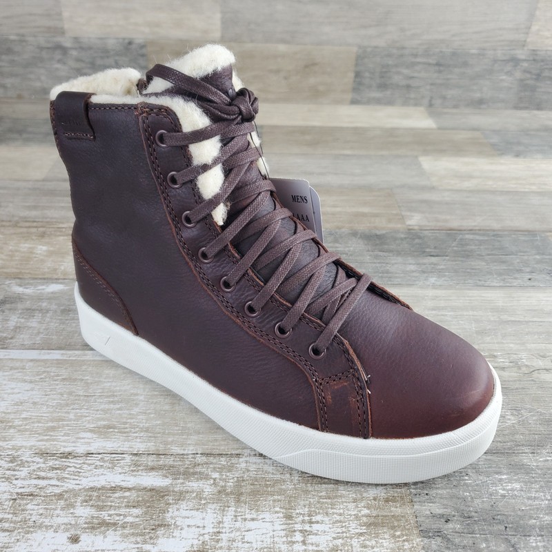 Baffin Tavern Mens Winter Boots Sz 7 Brown White Leather Lace Up Round Toe Ankle