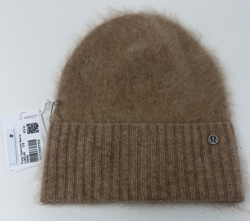 NWT Lululemon Fuzzy Cashmere Beanie SZ O/S Heathered Nutmeg HNMG