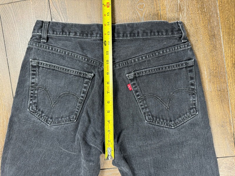 Levi's 505 Regular Fit Jeans Men's 33x30 Faded Black Charcoal Y2K gallery