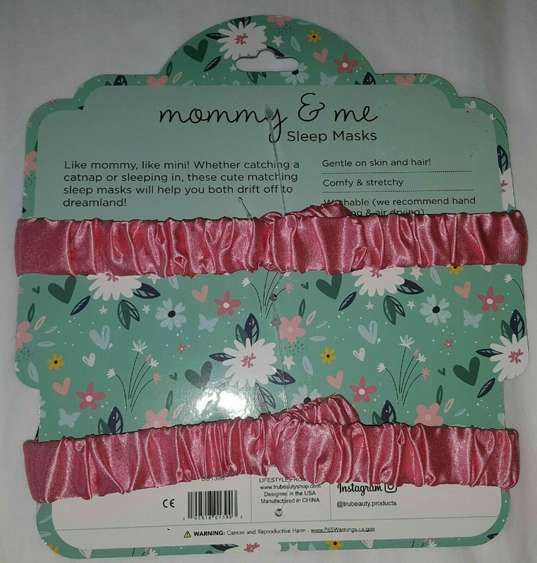 NEW BELLA BEAUTY Mommy & Me Sleep Masks Set Mama Bear Sleeping in Vacation Fun gallery