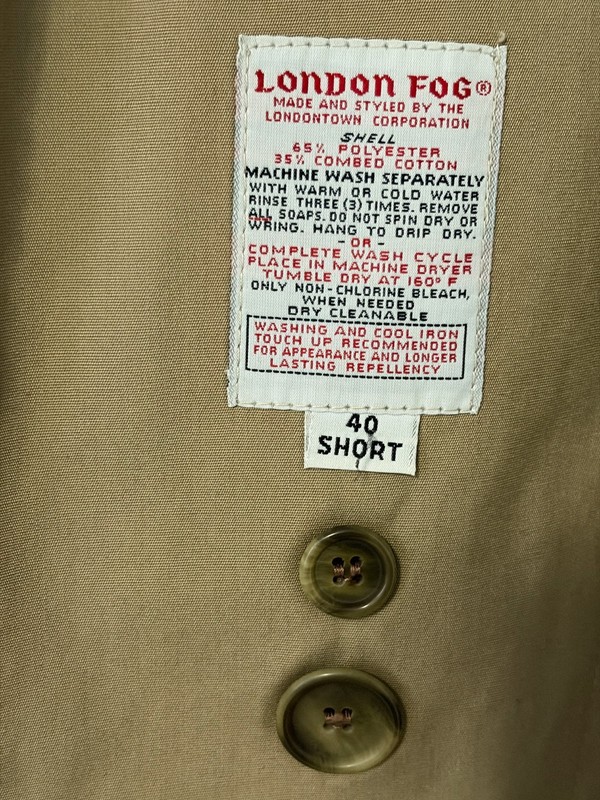 Vintage London Fog "The Maincoat" – Iconic American Heritage Size 40S Khaki gallery