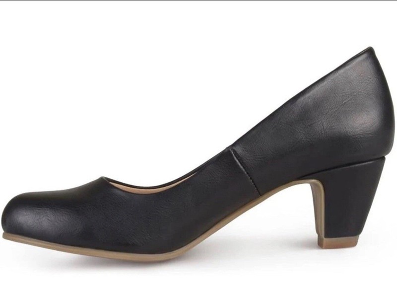 Journee Collection Luu-m Black Padded Block Heel Pumps US 10 M NIB gallery