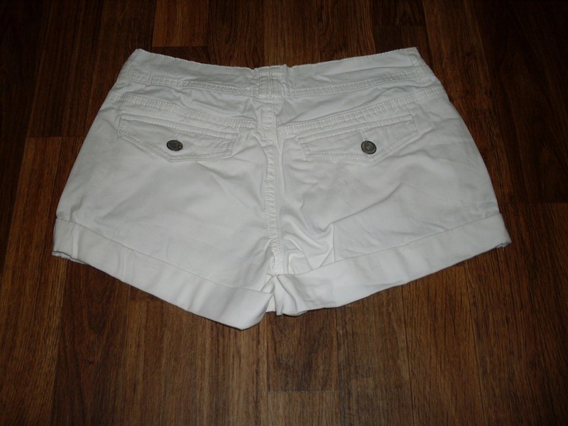 WOMENS AEROPOSTALE STRETCH TWILL MIDI SHORTS SIZE 00 FLAP POCKETS gallery
