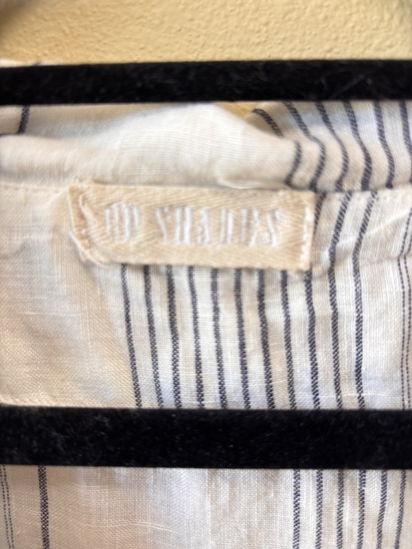 CP Shades Women’s Lissa 100% Linen Tunic Top Sz S Blue And White stripe gallery