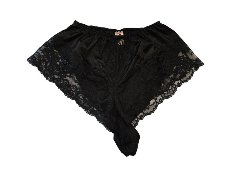 Jezebel Renee Of Hollywood Black Lace Womens Panties Sheer Delicate Made In USA gallery