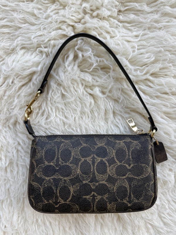 Coach Nolita 19 Signature Canvas Wristlet Brown With Original Charms NWT gallery