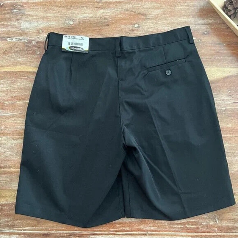 Edwards Ladies 8465 Black Utility Flat Front Chino Shorts Size 12 gallery