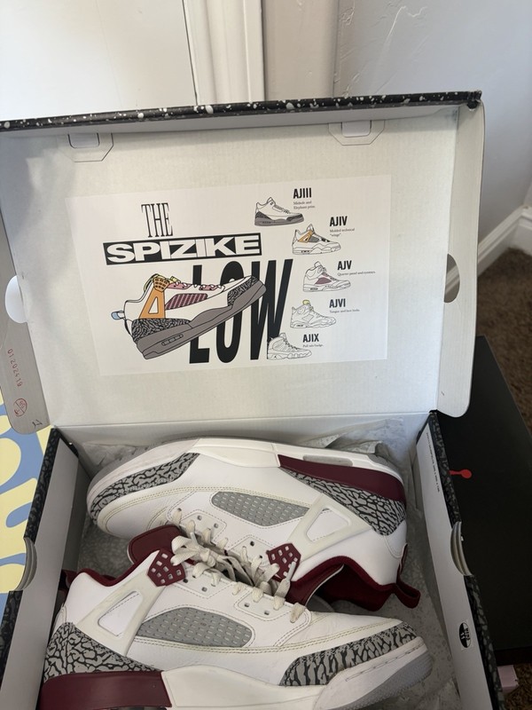Jordan Air Jordan Spizike Low Team Red White/Wolf Grey FQ1759-106 Mens SZ 11