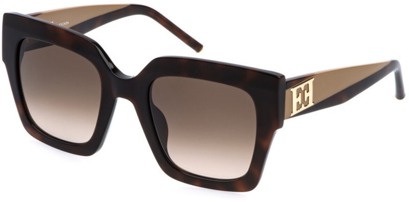 Escada SESF 42 Shiny Dark Havana / 752y 7y Size 52 Sunglasses