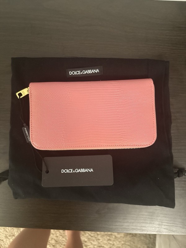 Dolce & Gabbana Women’s Pink Zip-Around Wallet w/ Zipper Logo, Credit Card gallery