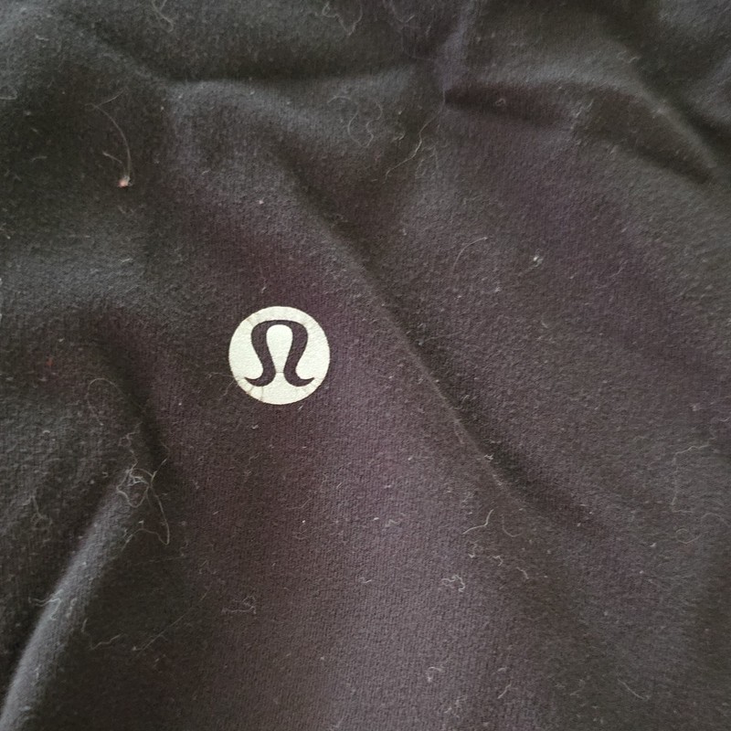 lululemon athletica Women's Black Ankle Leggings Size S Solid Logo Accent gallery