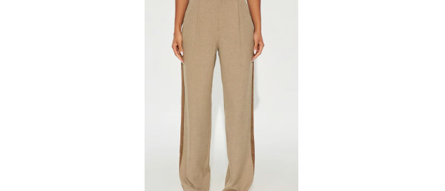Bonnie Contrast Twill Rigid Blazer and Wide Leg Pant Set M (8-10) | gallery