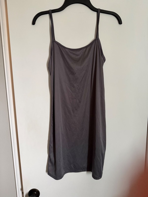Rewind Lace and Pleated Grey Mini Dress (includes slip) - New with Tags - Size L gallery