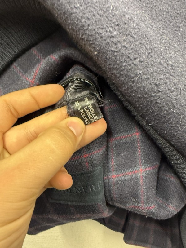 Vintage Lodenfrey Wool Blend Bomber Style Jacket Size 52 Navy Blue gallery