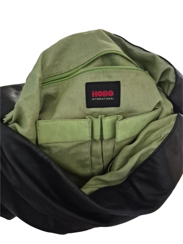 HOBO International Black Leather Hobo Slouchy Shoulder Bag Gold Hardware gallery