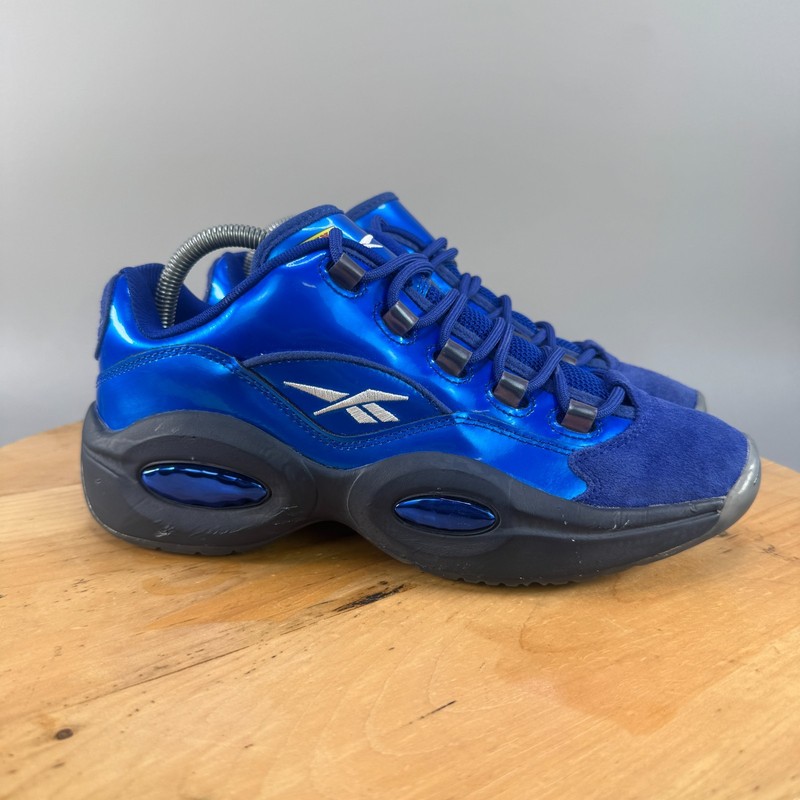 Reebok Question Low x Panini Mens Size 8 Shoes ‘Rookie Signature’ Cobalt Blue