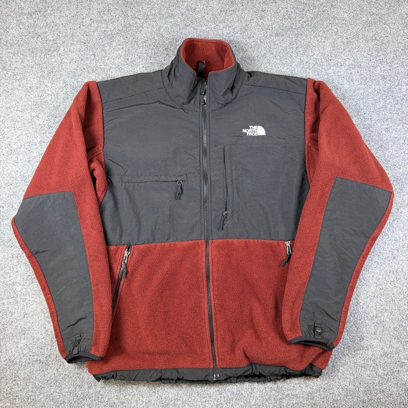 The North Face Retro Denali Jacket Mens L Brown Black Fleece Full Zip Polartec