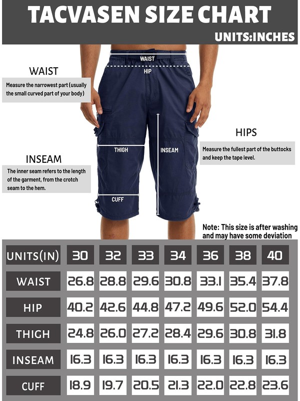 Men's Capri Shorts Long Cargo Shorts Below Knee Shorts 3/4 Cotton Casual Shorts gallery