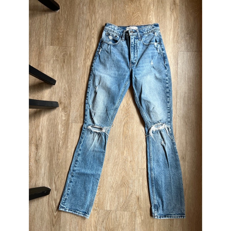 Abercrombie & Fitch The 90s Skinny High Rise Blue Jeans Womens 23 000s