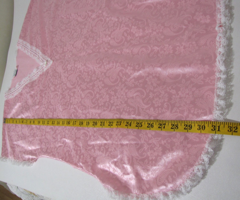 NWOT Vtg Paramount New York Pullover Pink Short Nightgown Lace-Trim Wm. M/ L gallery