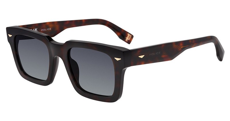 Police SPLQ 88 Shiny Dark Havana 0722 Size 52 Sunglasses