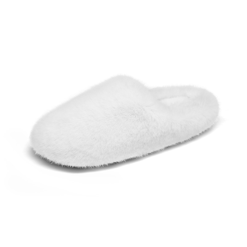 Women Fuzzy Slip On Slippers Comfortable Cozy Indoor Slippers Shoes