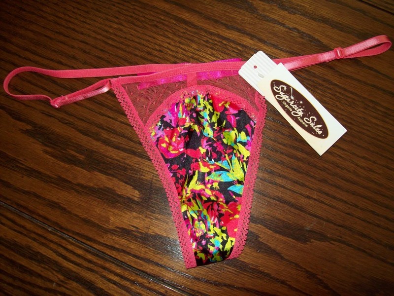 NWT CASSANDRA SATIN ADJUSTABLE SIDE G-STRING THONG PANTIES W BOW 52805 CAB S M L