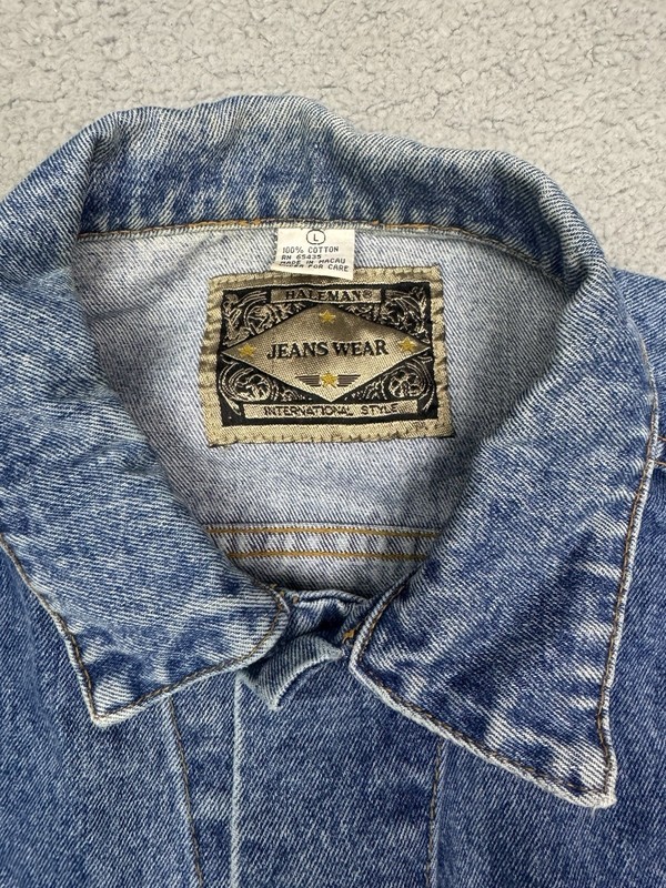 Haleman Jeans Wear Vintage "Swift" Jean Jacket Size Large gallery