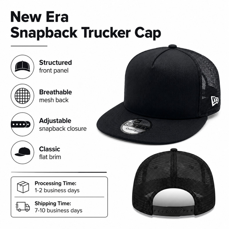 Monster Energy Embroidered Trucker Hat Black Mesh Snapback Flat Bill Cap gallery