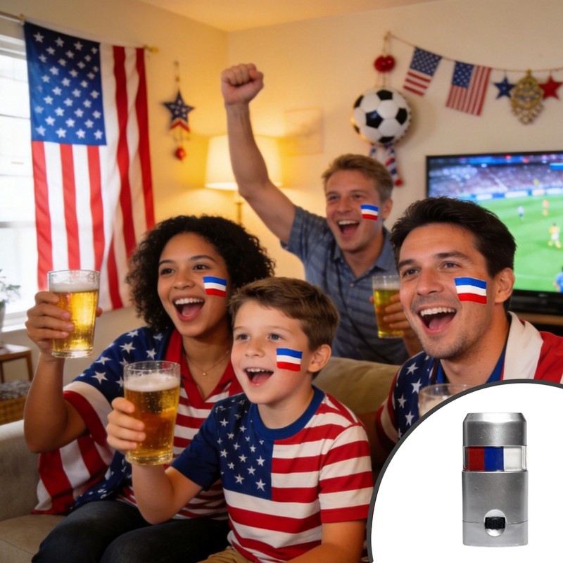 5x Fan Face Paint Stick Flag Stripe Body Art for Party Sporting National Events