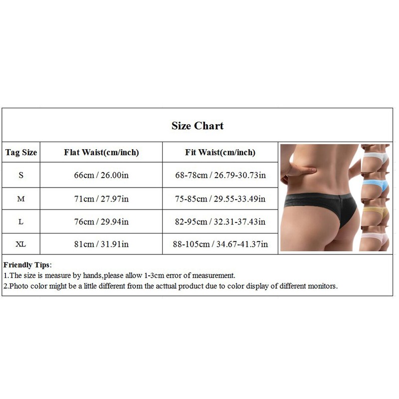 Men's Sexy Underwear See Through G Strings Thong Briefs Pouch Underpants T-back gallery