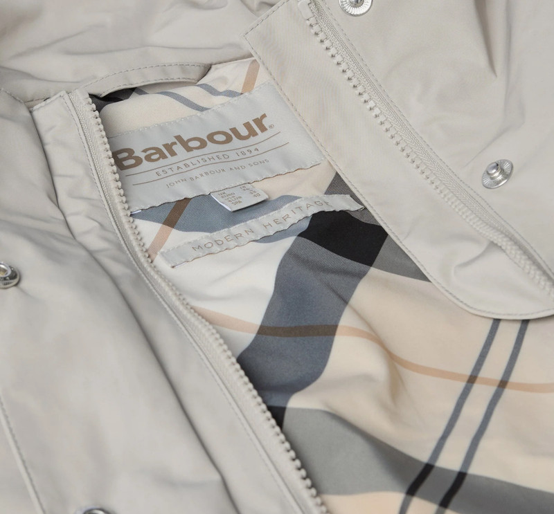 Suri Showerproof Jacket - Light Sand/Safari Dress Tartan MSRP$440 British Chic gallery
