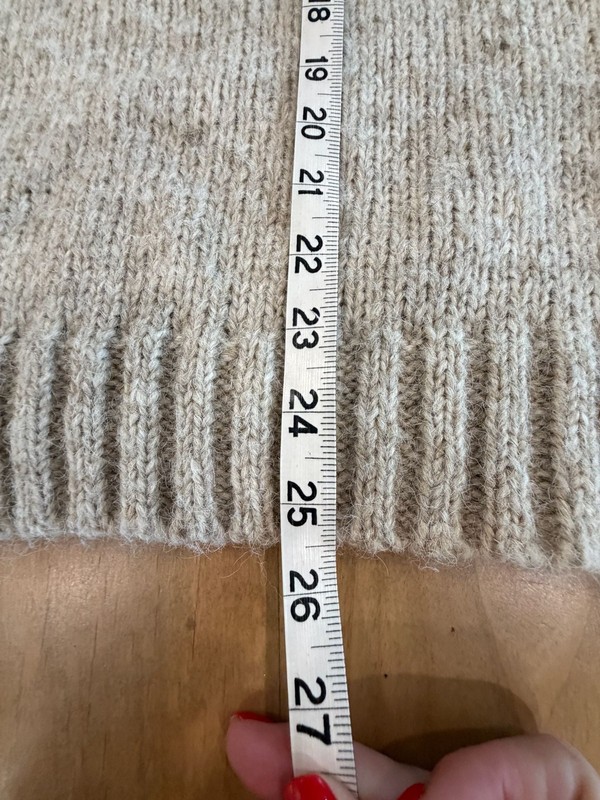 Easel Los Angeles Size S Beige Chunky Knit Crewneck Sweater gallery