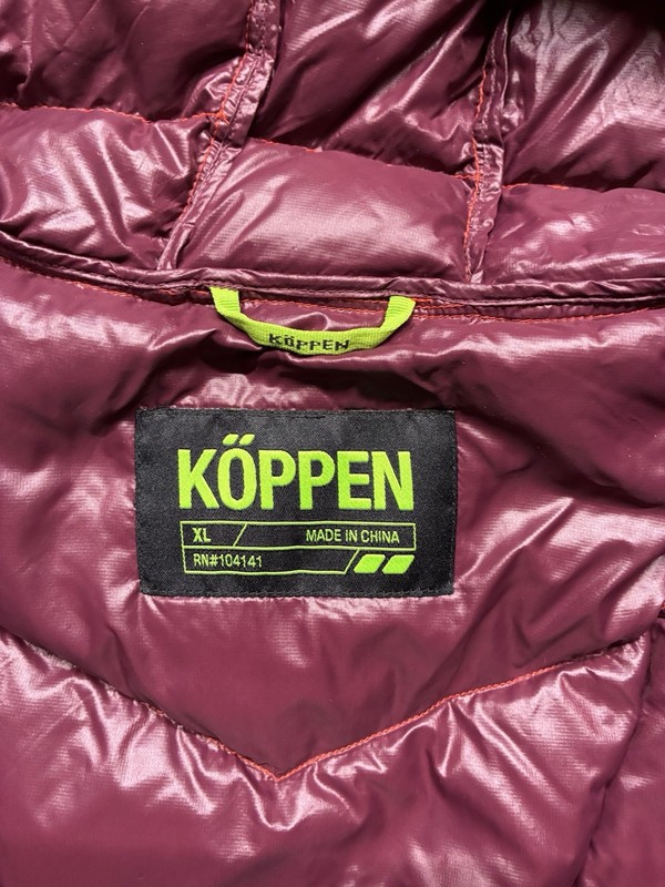 Koppen Down Jacket Womens XL Hooded Full Zip Quilted Puffer Lightweight Pockets gallery