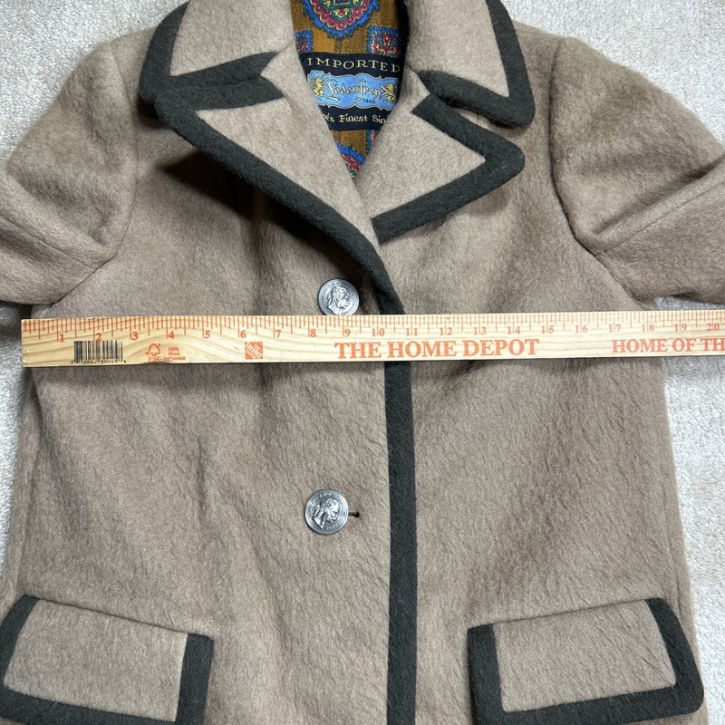 Lodenfrey Wool Coat Women's Sz Medium Brown 38" Chest Lined 60s Austria VTG EUC! gallery