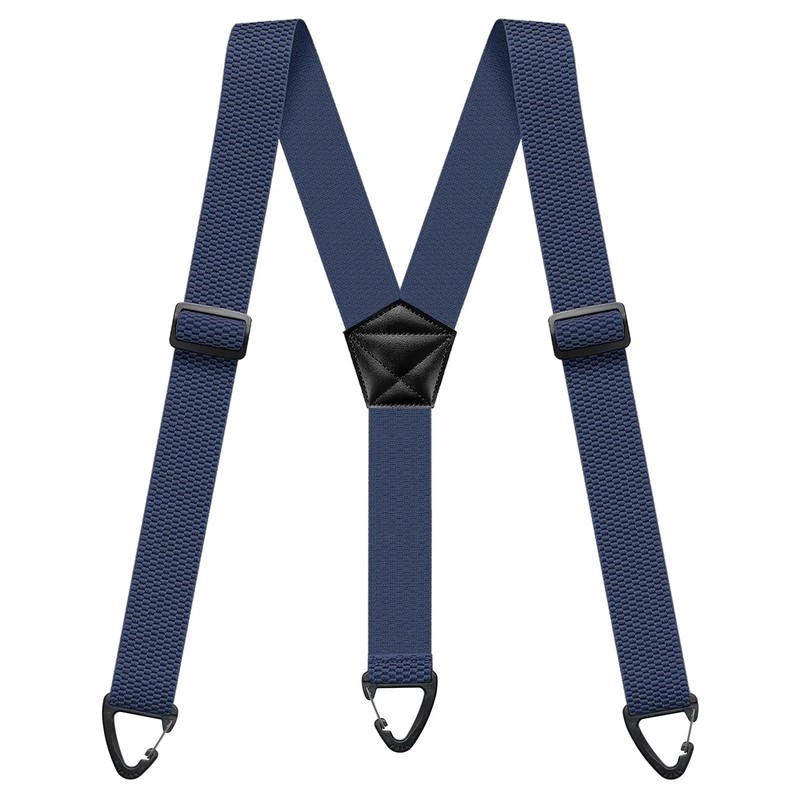 Suspenders for Men Heavy Duty, X Shape Back Hidden Suspender 3 Snap Loop Clips