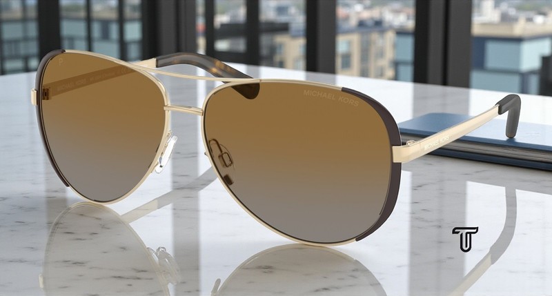 MICHAEL KORS MK5004 1014T5 Chelsea Gold Brown Polarized 59 mm Women’s Sunglasses