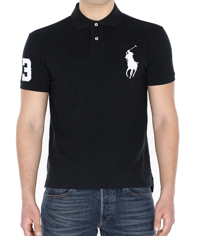 *NWT – POLO RALPH LAUREN Mens Big Pony Custom Fit Polo Shirt – BLACK – S – XXL