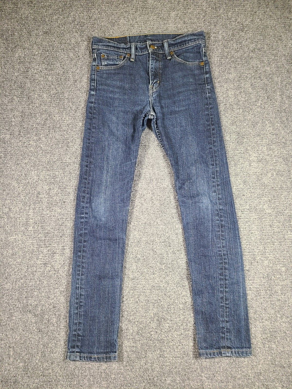 Levis 510 Jeans Mens 29×32 Blue Denim Classic Western Whiskering Washout