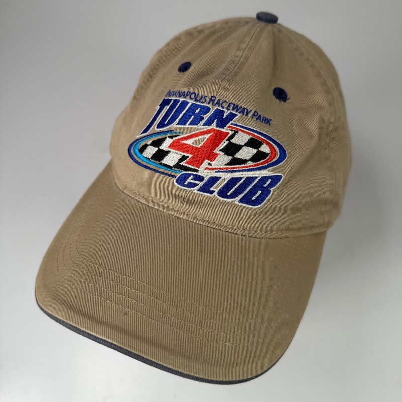 Indianapolis Raceway Park Turn 4 Club Main Gate Hat Men’s Adjustable Khaki