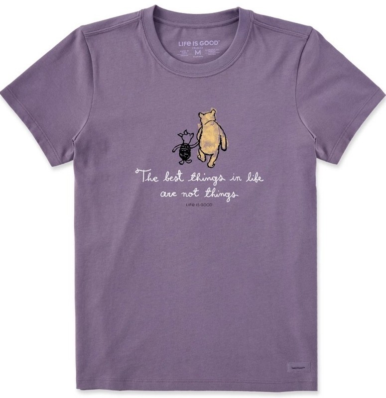 Life is Good. Women’s Winnie Best Things Crusher Tee, Dusk Purple
